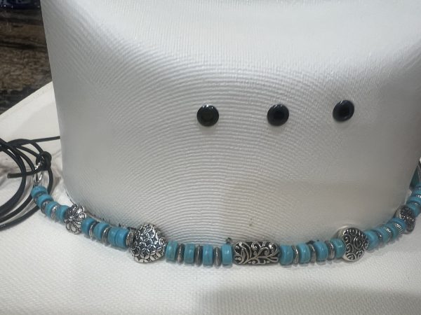 Turquoise & Silver Cowboy Hat Band - Image 3