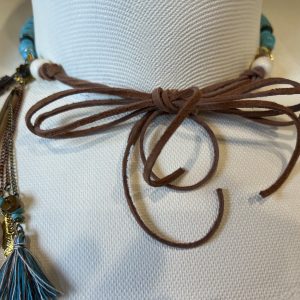 Blue Turquoise with Gold Accents along with Boho Charms!