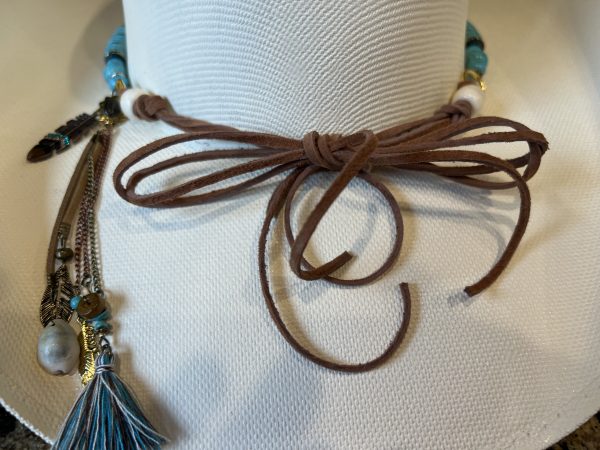 Blue Turquoise with Gold Accents along with Boho Charms!