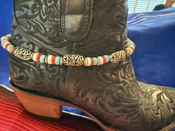 Western Americana Red, White & Blue Turquoise Boot Bracelet