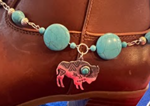 Turquoise Buffalo Boot Bracelet