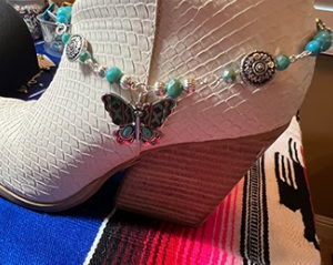 Turquoise Butterfly Boot Bracelet