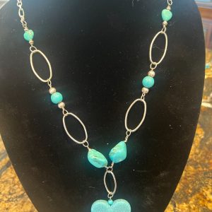 Turquoise Heart Pendant Necklace