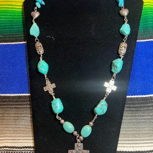 Southwestern Turquoise Cross Necklace
