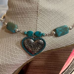 Turquoise Heart Boot Bracelet