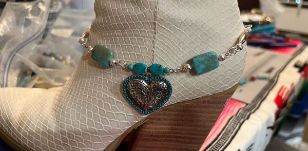 Turquoise Heart Boot Bracelet
